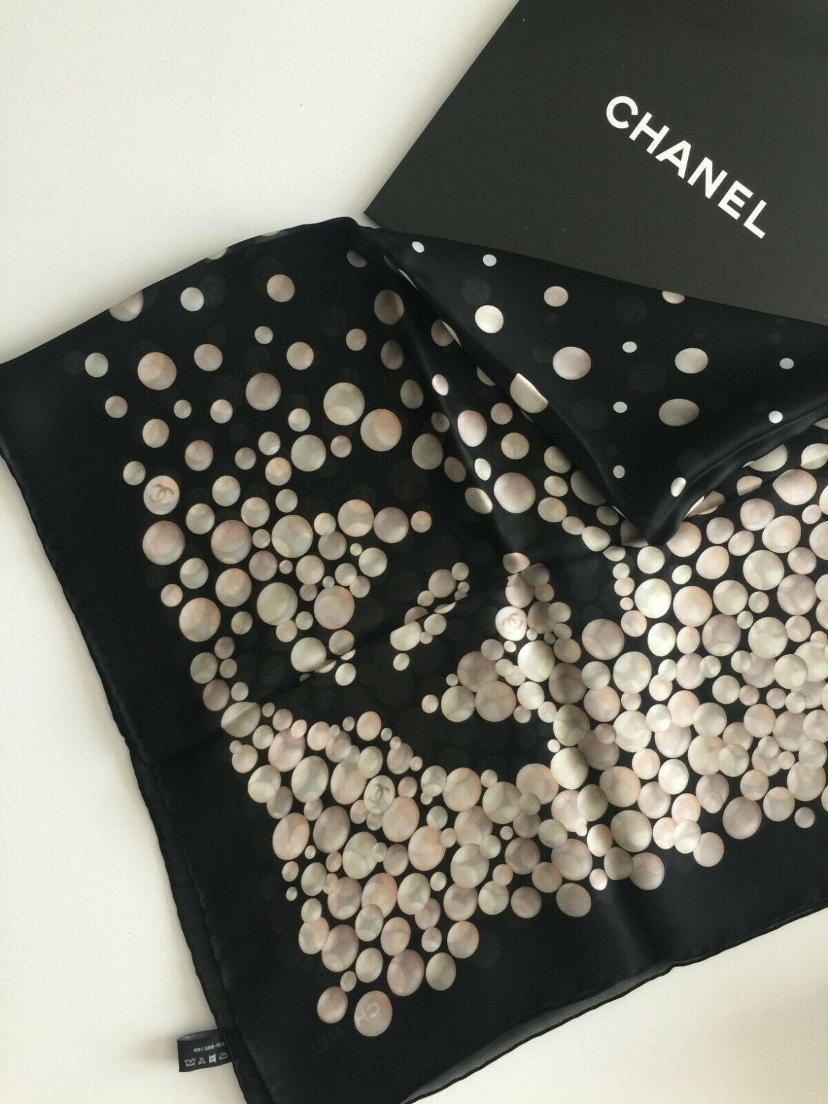 Chanel Bubbles Geometric Print Silk Scarf