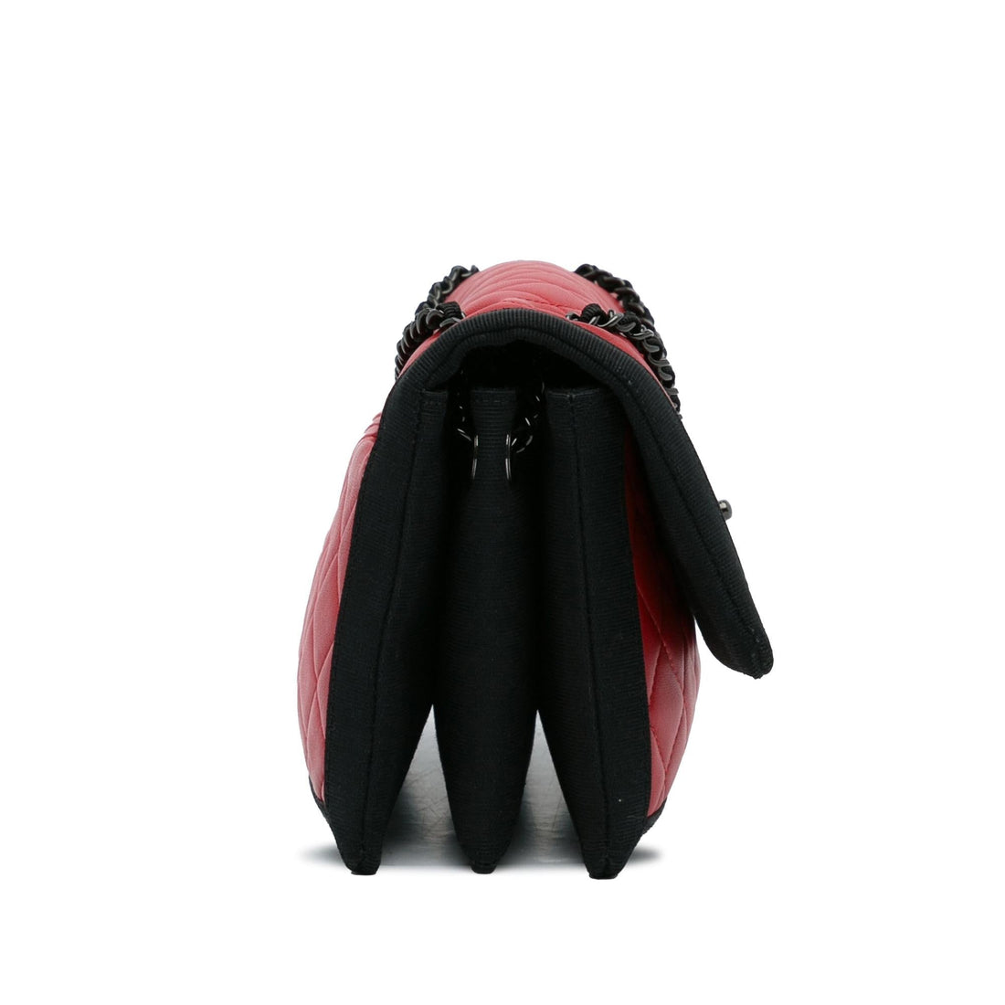 Chanel CC Grossgrain trim Lambskin Flap Shoulder Bag