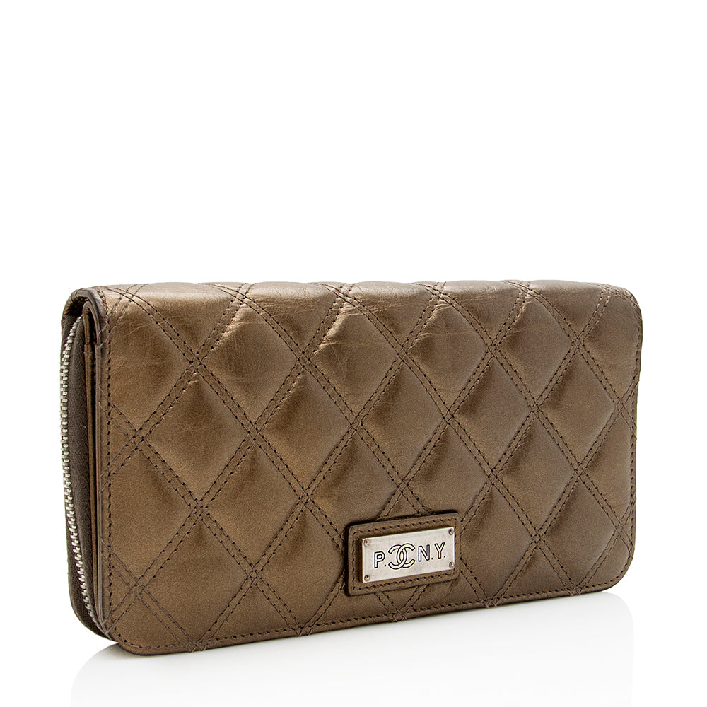 Chanel Calfskin Paris New York Flap Wallet (SHF-15121)