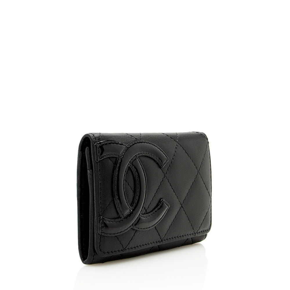 Chanel Calfskin Quilted Cambon Coin Case (SHF-19460)