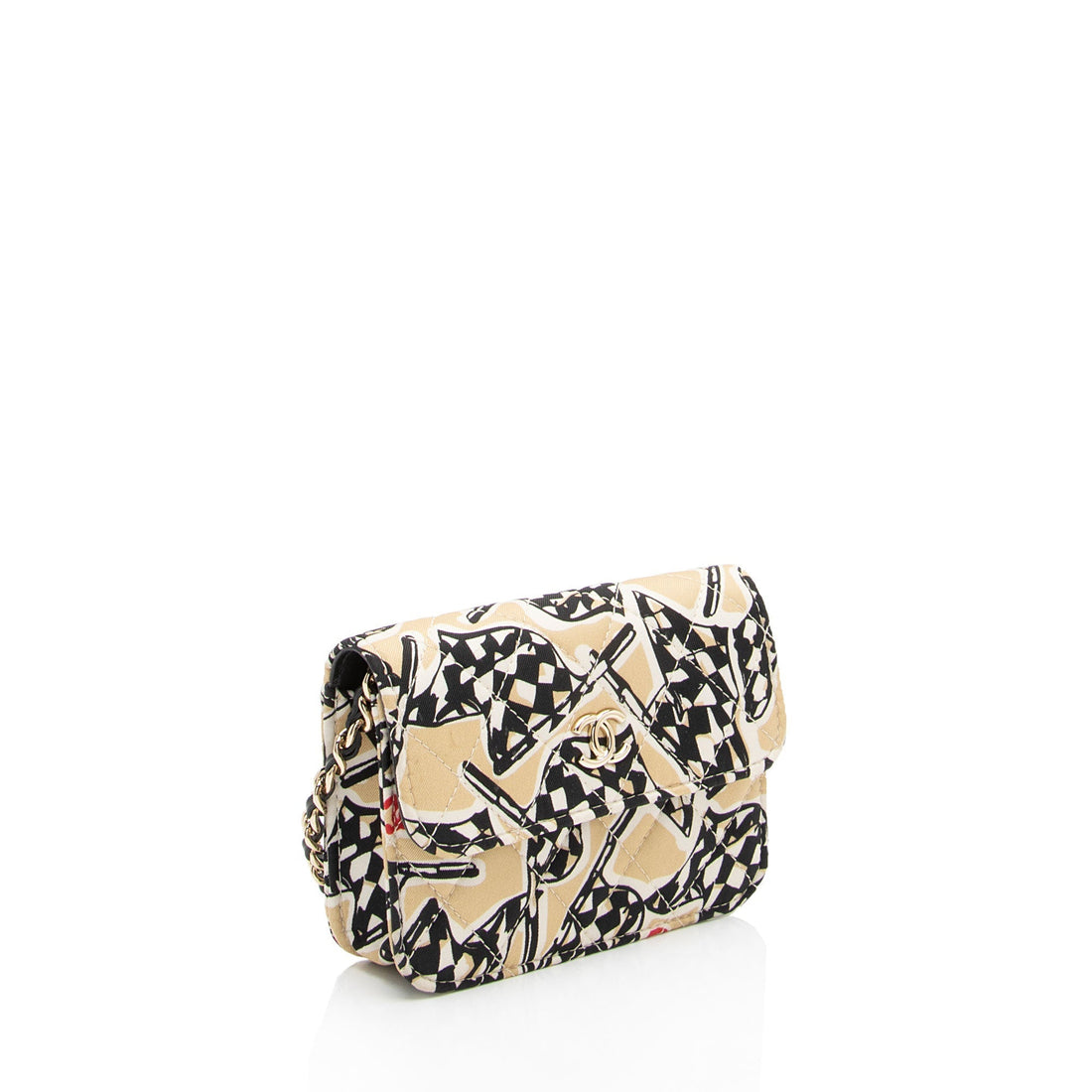 Chanel Canvas Check CC Flap Mini Wallet on Chain (SHF-EUfiZA)