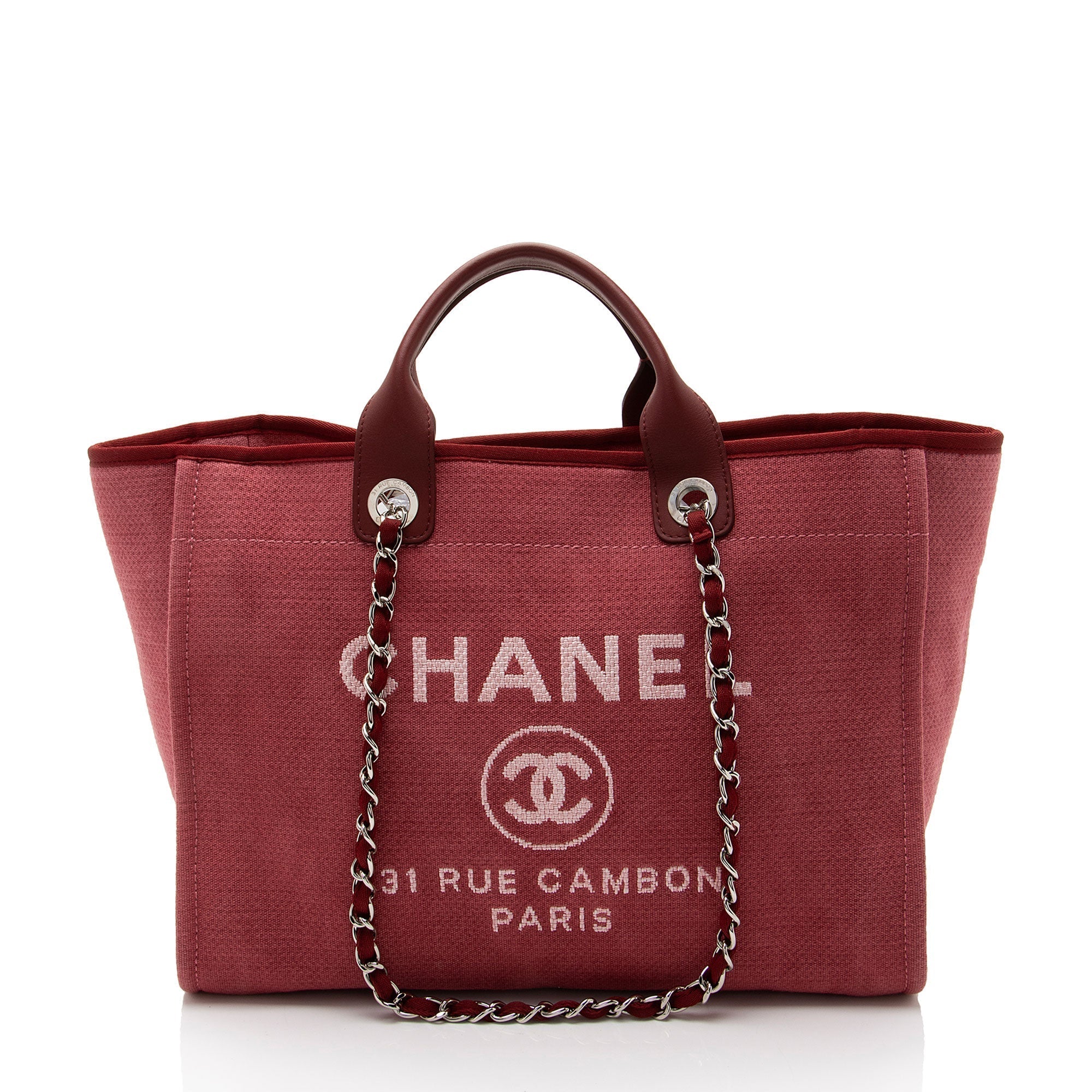 Chanel Canvas Deauville Medium Tote (SHF-UKkEwo)