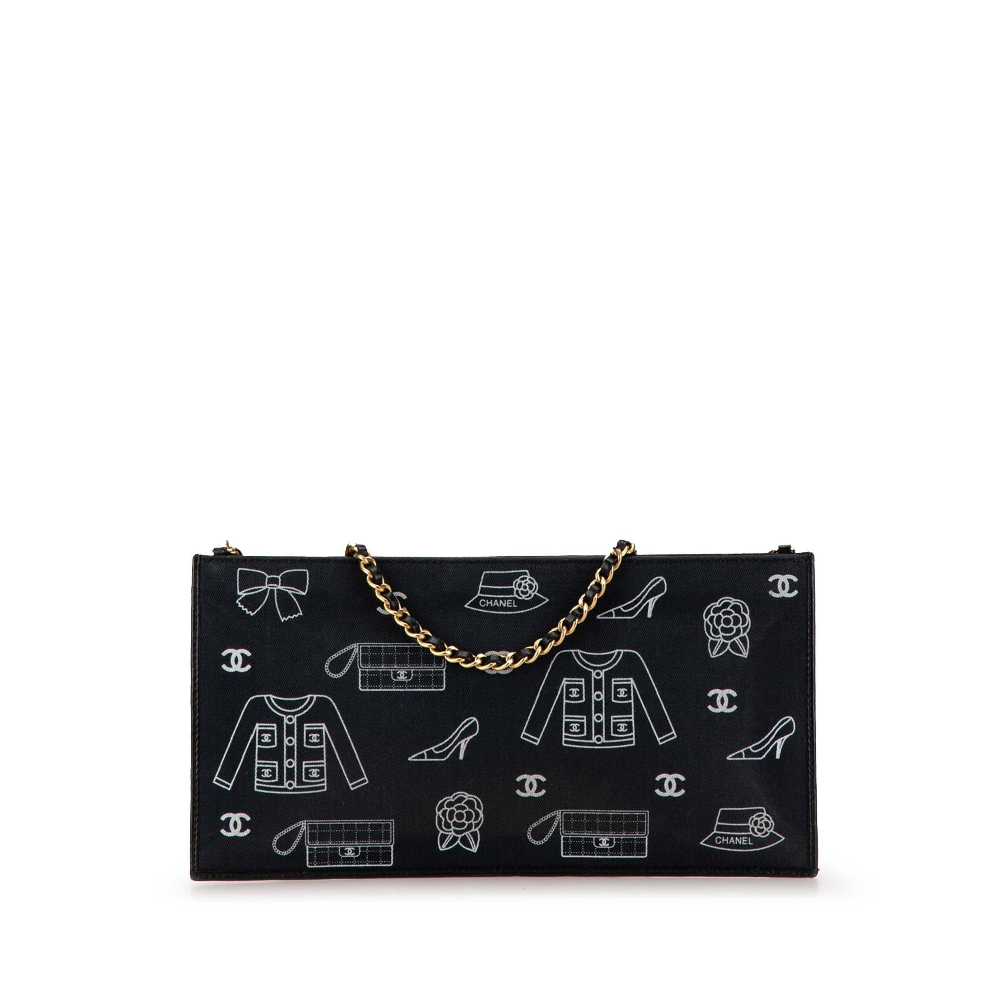 Chanel Canvas Symbols Chain Pochette (SHG-ELN6Qm)