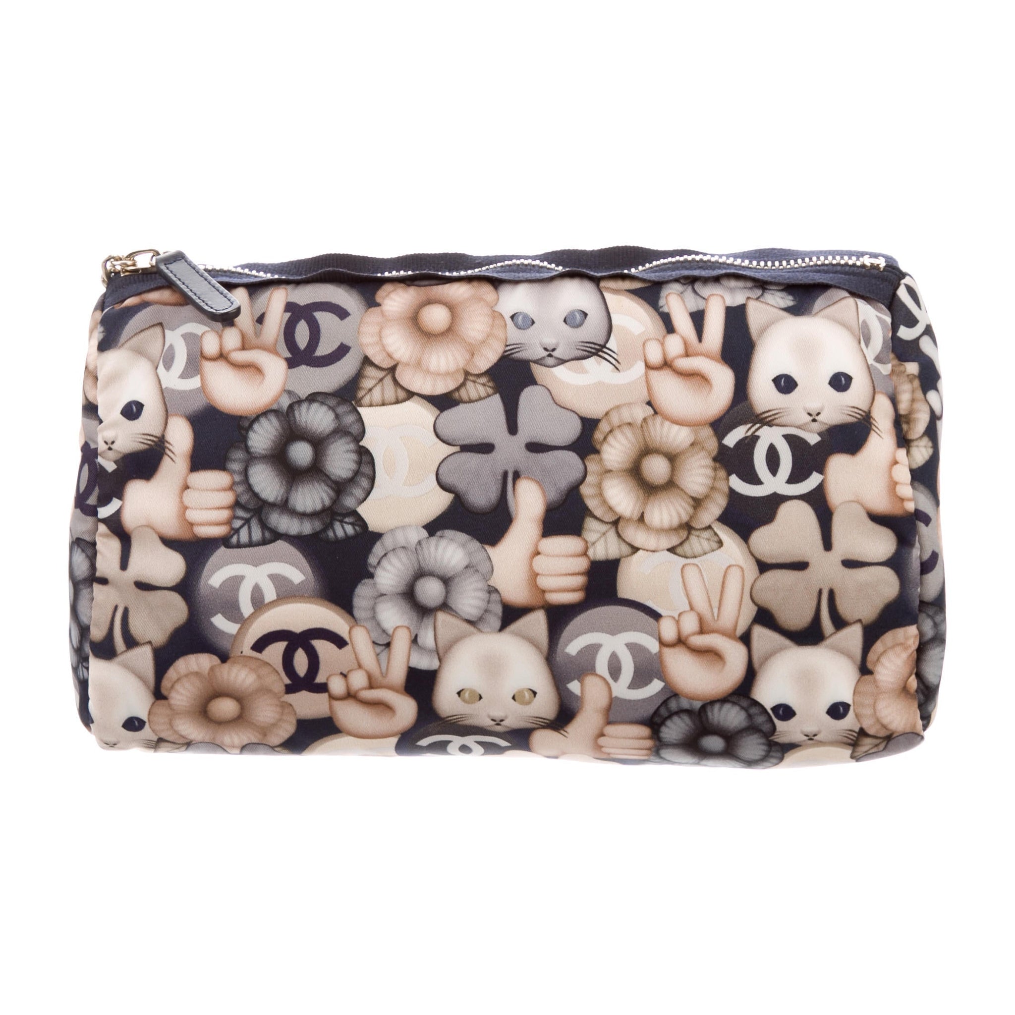 Chanel Cat Emoticon Cosmetic Pouch
