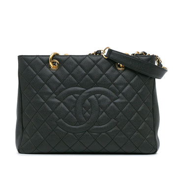 Chanel Caviar Grand Shopping Tote (SHG-PuLkRM)
