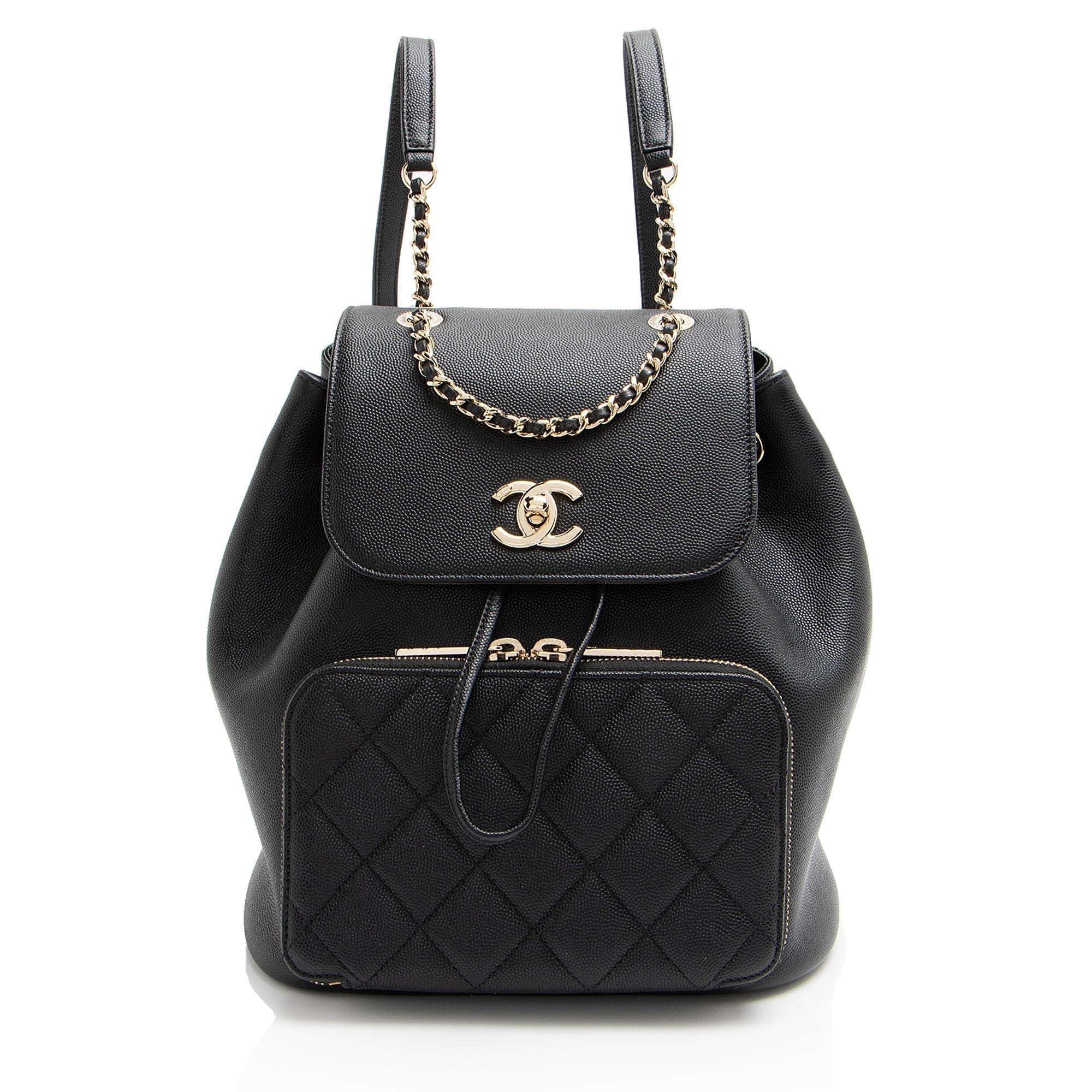 Chanel Caviar Leather Business Affinity Backpack (SHF-oTQxcP)