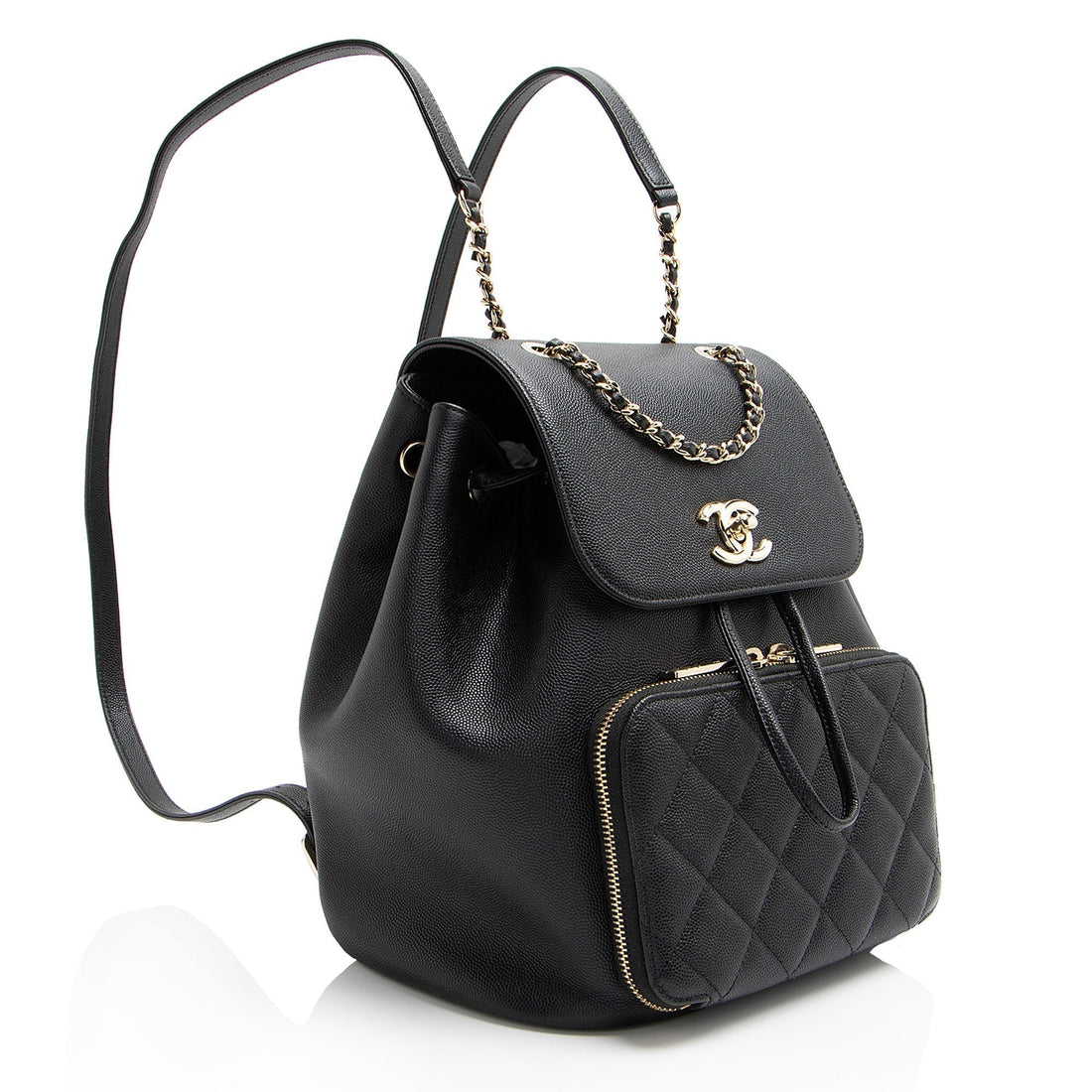 Chanel Caviar Leather Business Affinity Backpack (SHF-oTQxcP)