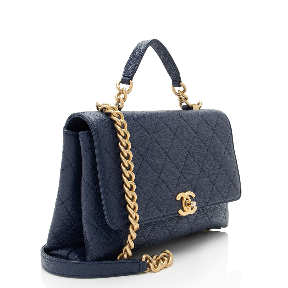 Chanel Caviar Leather Chic Affinity Top Handle (SHF-ocTgVA)