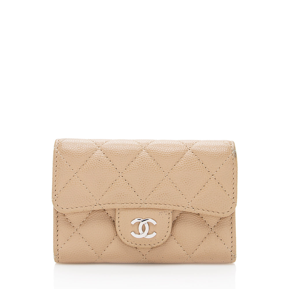 Chanel Caviar Leather Classic Card Holder (SHF-18684)