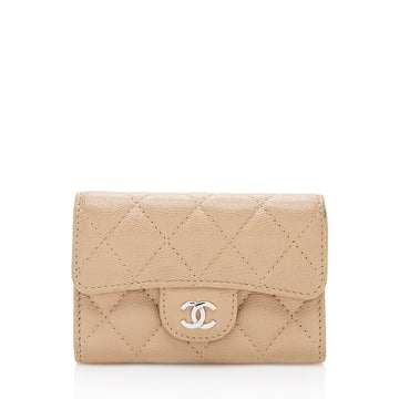 Chanel Caviar Leather Classic Card Holder (SHF-18684)