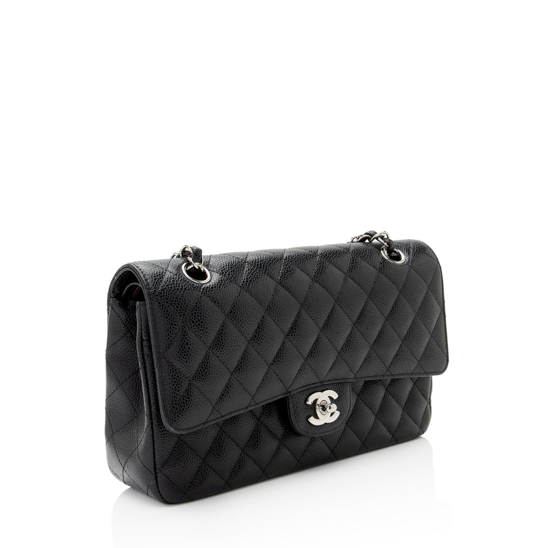Chanel Caviar Leather Classic Medium Double Flap Bag (SHF-9ANmGR)
