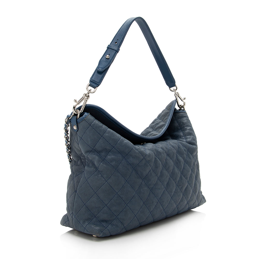 Chanel Caviar Leather French Riviera Hobo (SHF-16095)