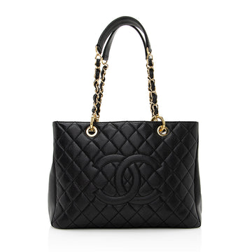 Chanel Caviar Leather Grand Shopping Tote (SHF-21628)