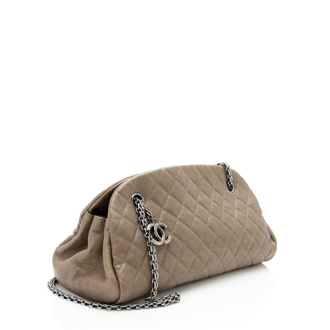 Chanel Caviar Leather Just Mademoiselle Bowler Bag (SHF-13hMNS)