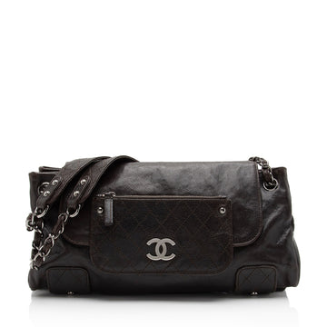 Chanel Caviar Leather Pocket In The City Accordion Flap Bag (SHF-7yhvso)