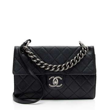 Chanel Caviar Leather Retro Class Medium Flap Bag (SHF-6qTNHe)