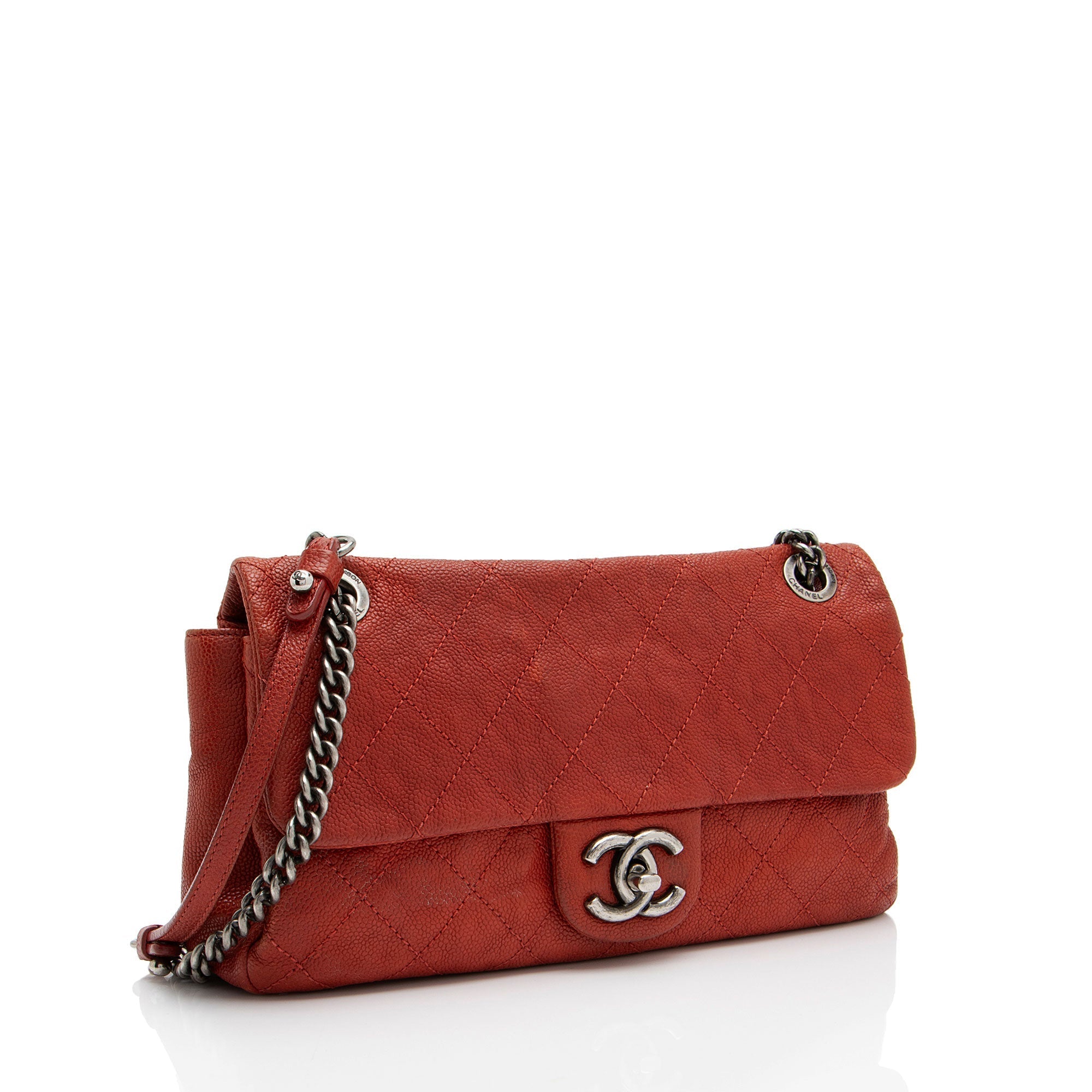 Chanel Caviar Leather Simply CC Medium Flap Bag