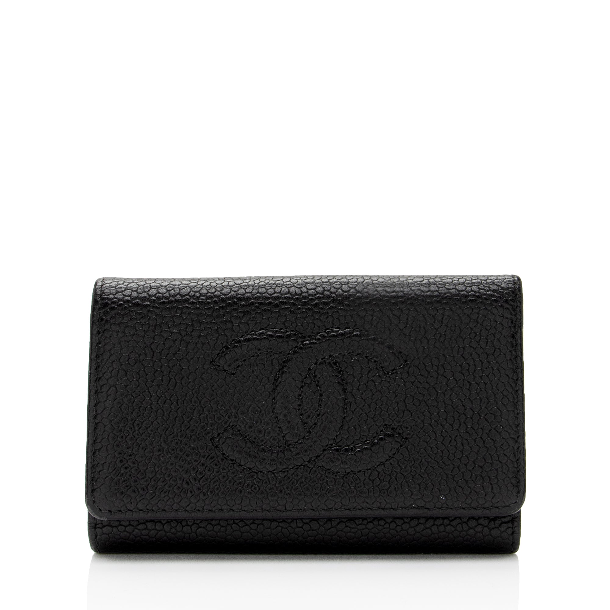 Chanel Caviar Leather Timeless CC 6 Key Holder (SHF-mNPvc8)