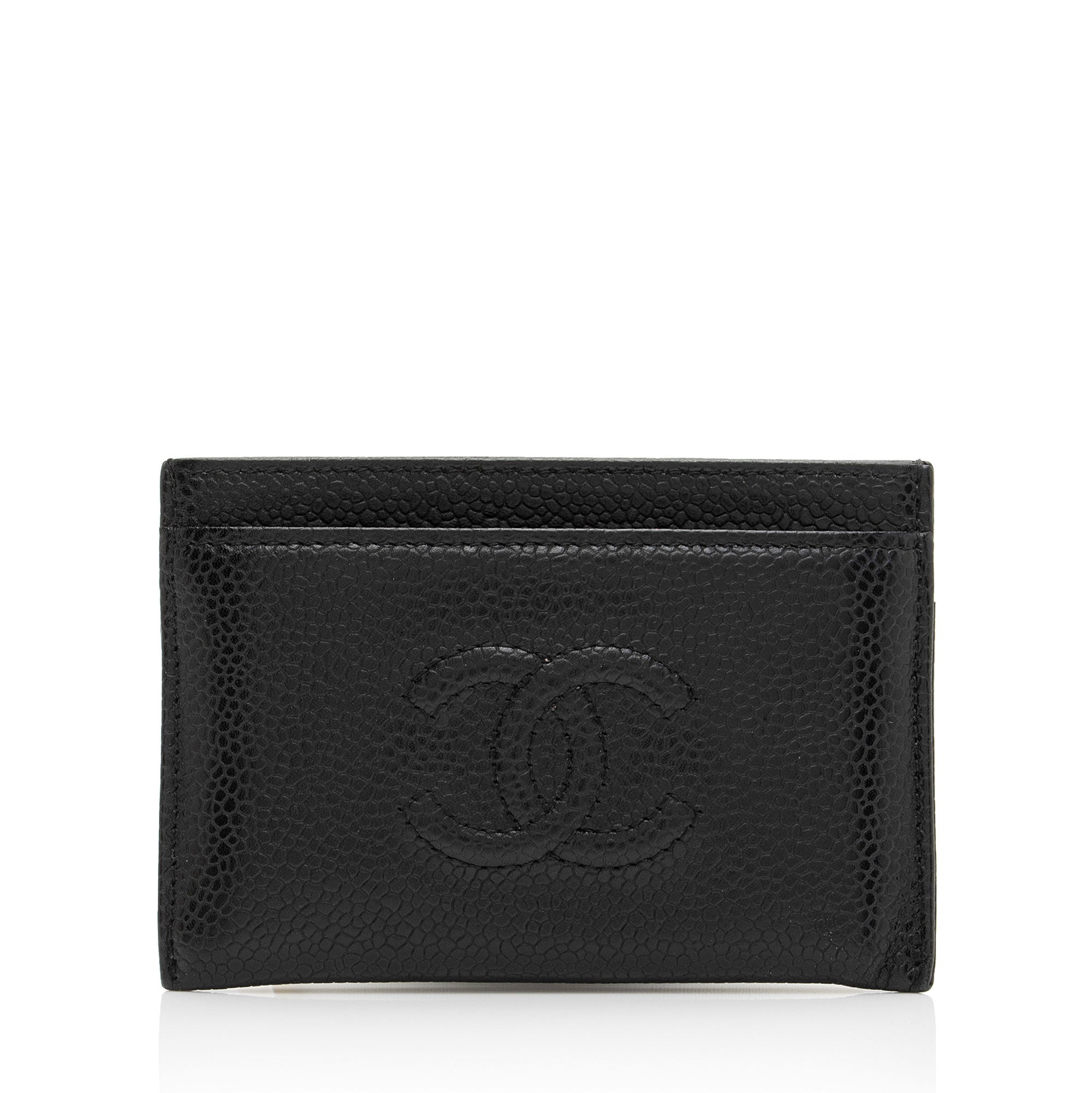 Chanel Caviar Leather Timeless CC Card Holder (SHF-ZV9jZJ)