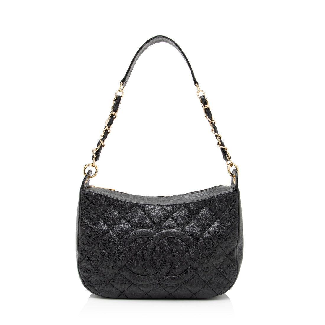 Chanel Caviar Leather Timeless CC Hobo (SHF-fu7h3a)
