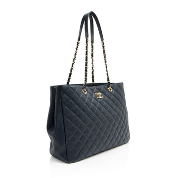 Chanel Caviar Leather CC Large Shopping Tote