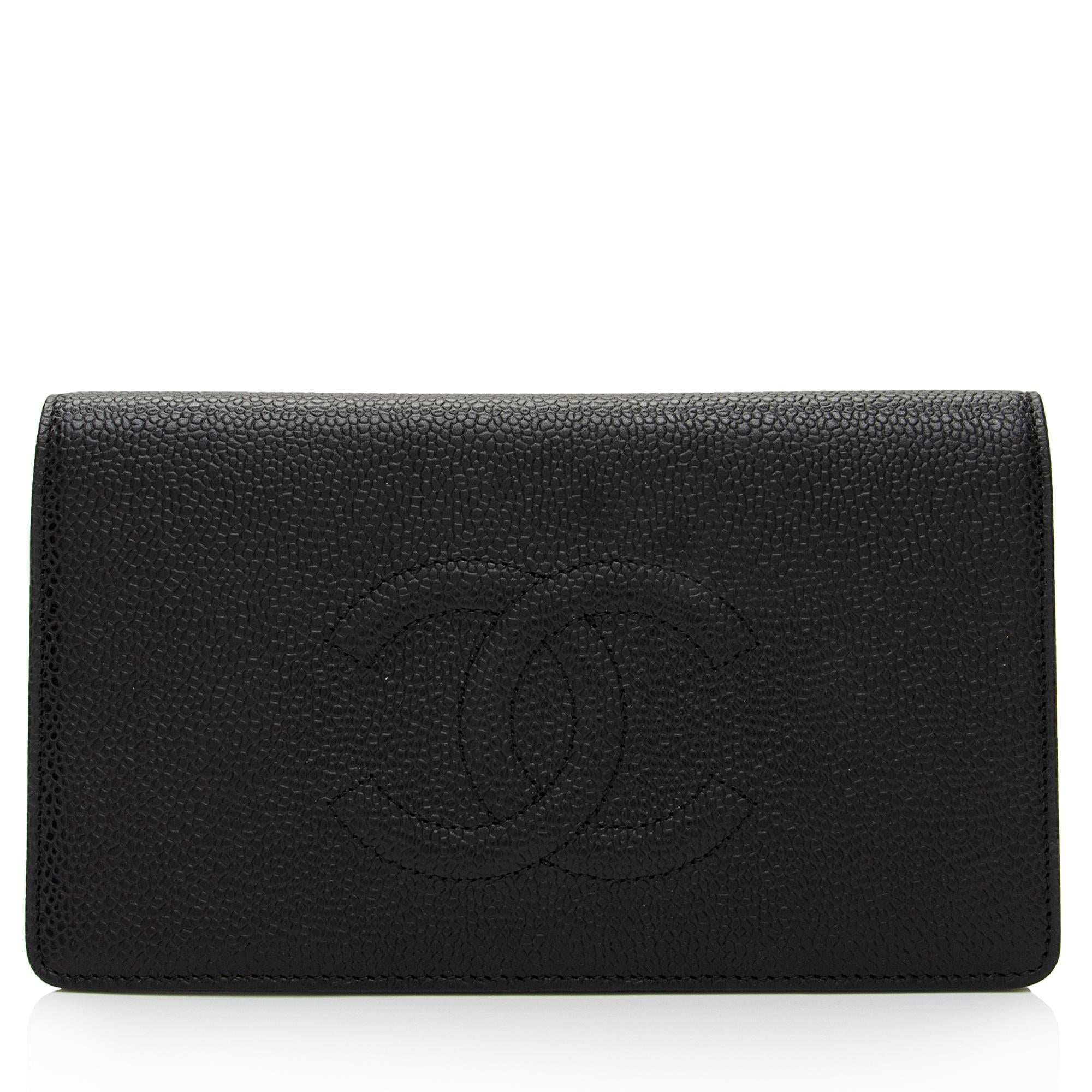 Chanel Caviar Leather Timeless CC Yen Wallet (SHF-SCpxRY)