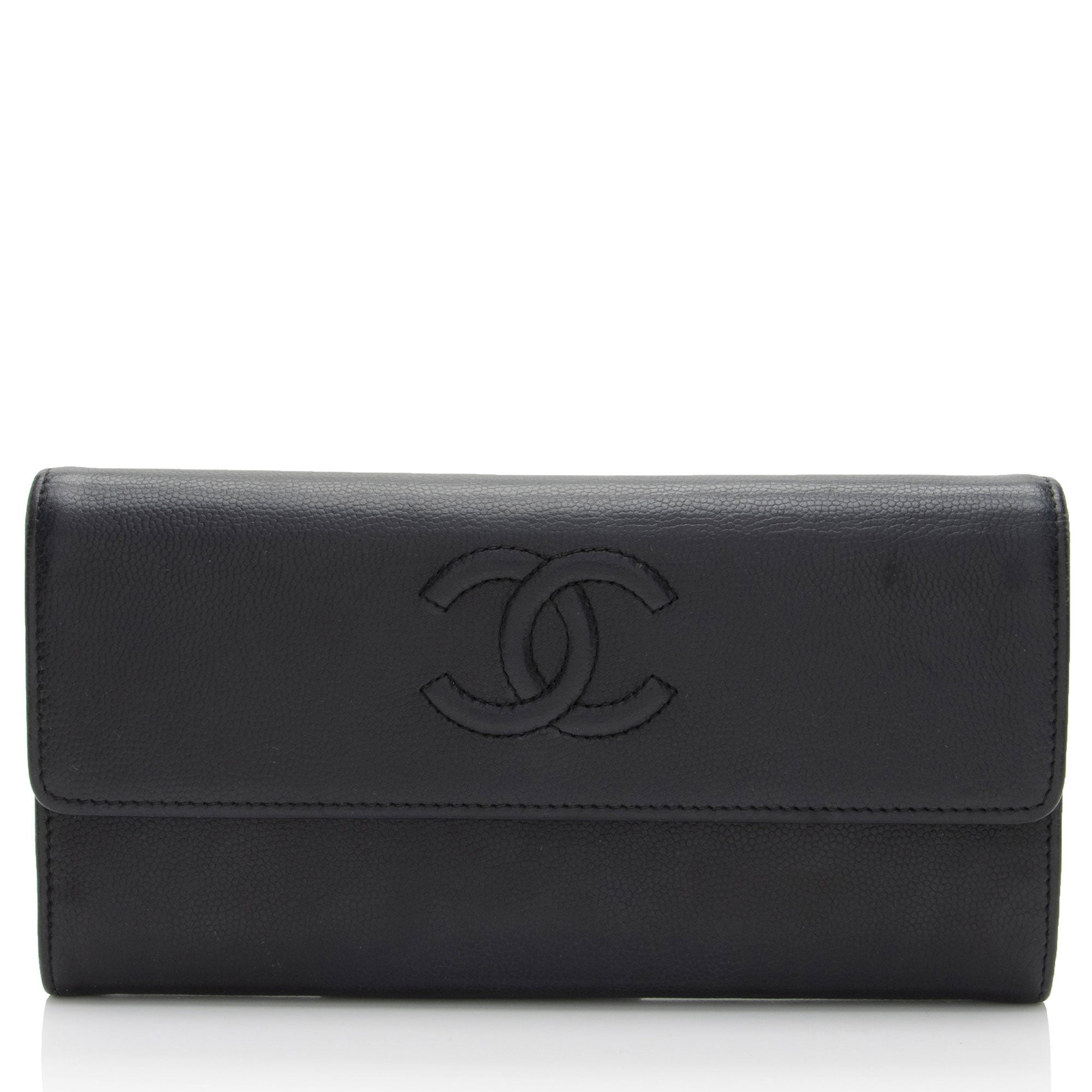 Chanel Caviar Leather Timeless Wallet (SHF-kbpgFo)