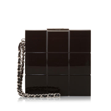 Chanel Choco Bar Lucite Perspex Clutch (SHG-pUxIav)