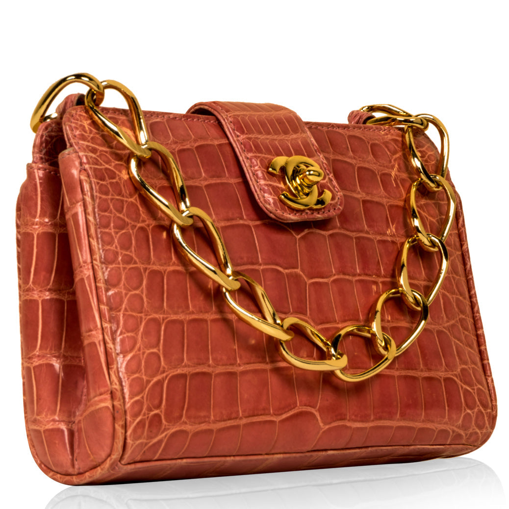 Chanel Pouch on Chain Crocodile
