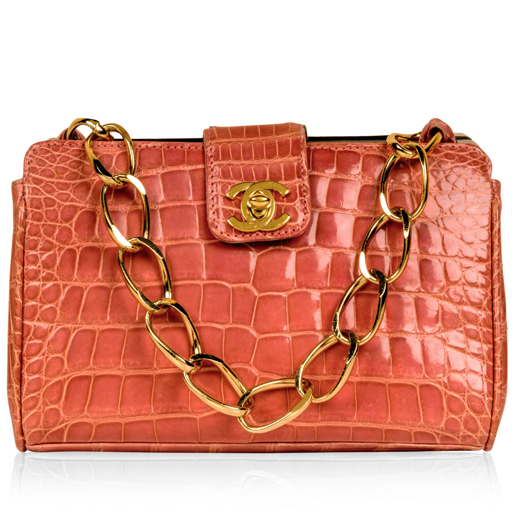 Chanel Pouch on Chain Crocodile