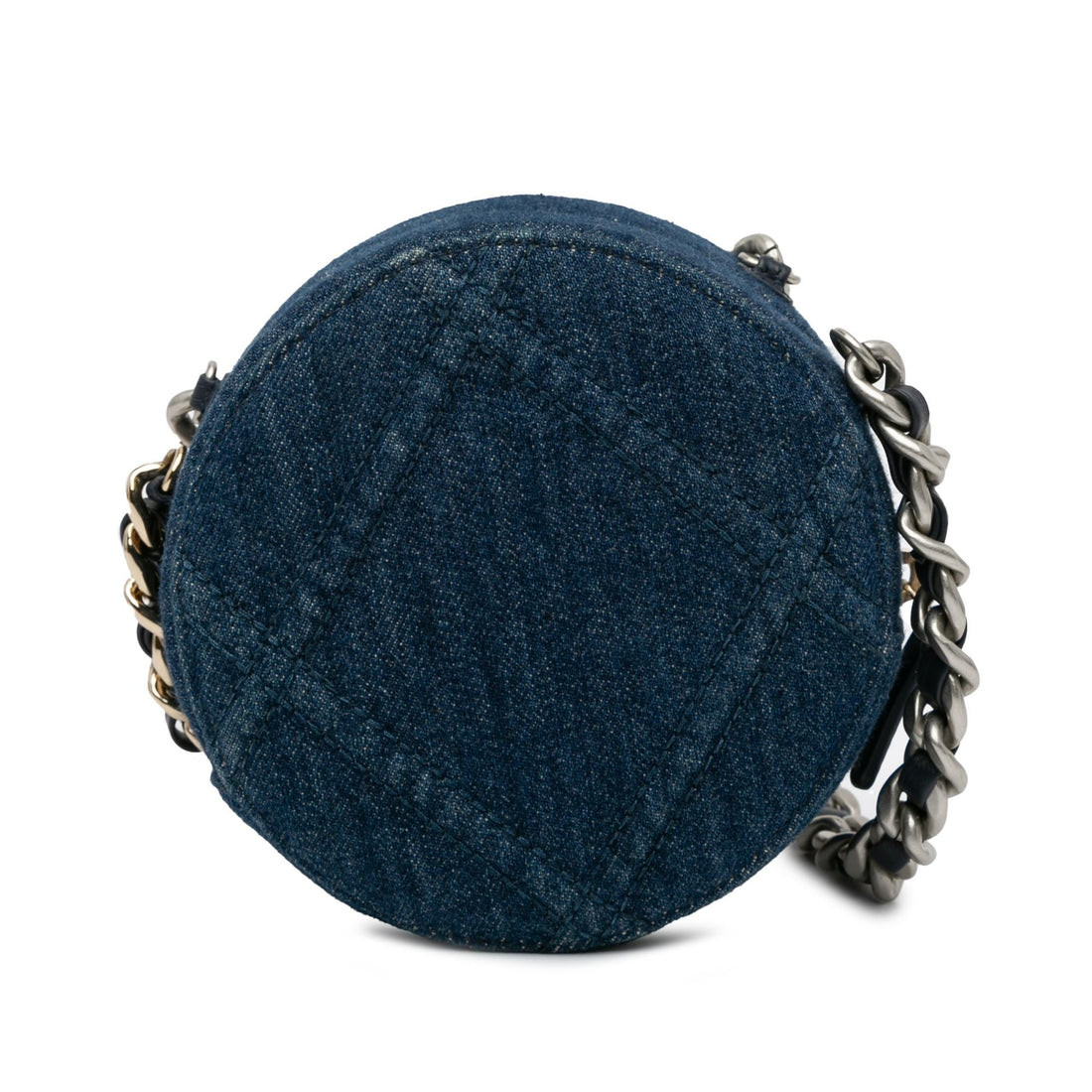 Chanel Denim 19 Round Clutch with Chain