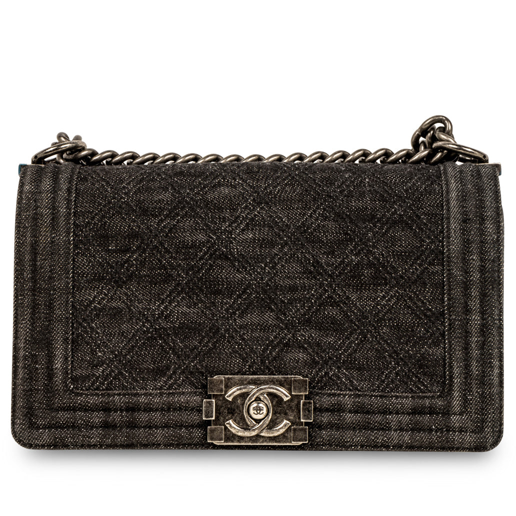 Chanel Denim Boy Bag Old Medium