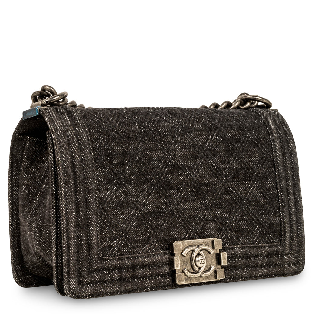 Chanel Denim Boy Bag Old Medium