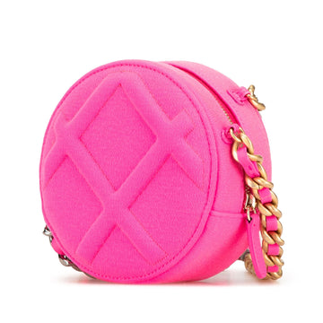 Chanel Jersey 19 Round Clutch on Chain