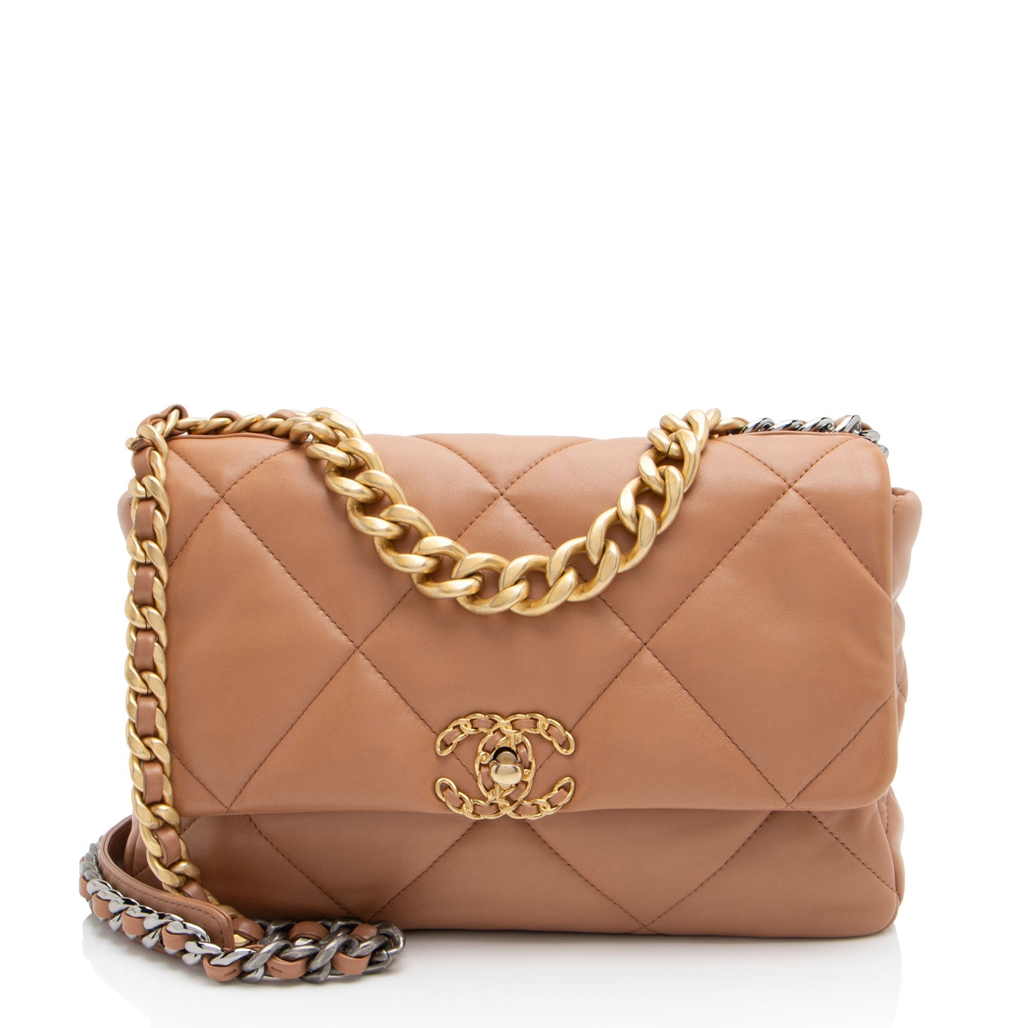 Chanel Lambskin 19 Large Flap Shoulder Bag (SHF-fY8hAg)