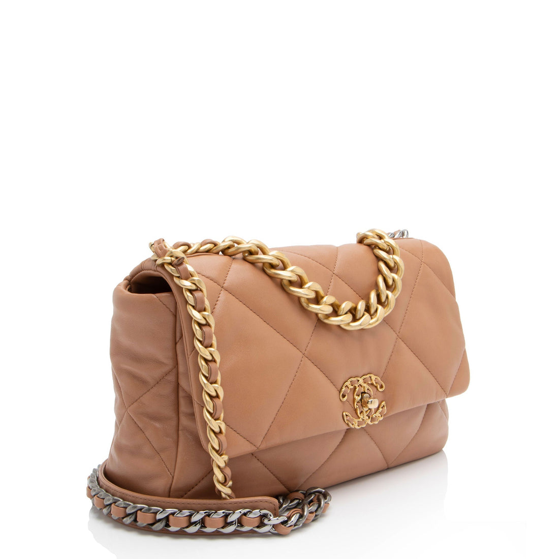 Chanel Lambskin 19 Large Flap Shoulder Bag (SHF-fY8hAg)