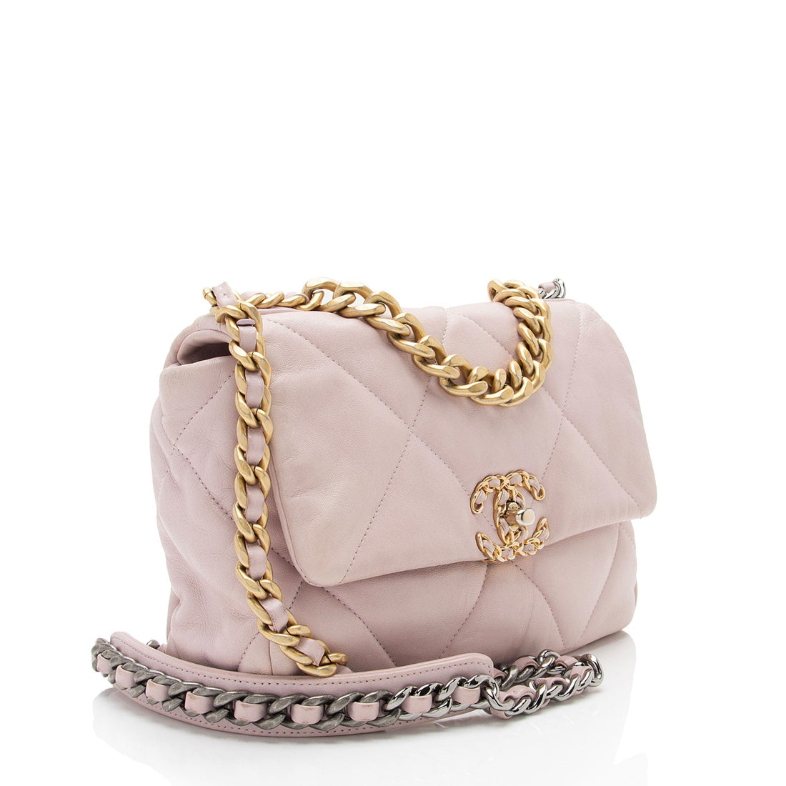 Chanel Lambskin 19 Medium Flap Shoulder Bag (SHF-YSbPqL)