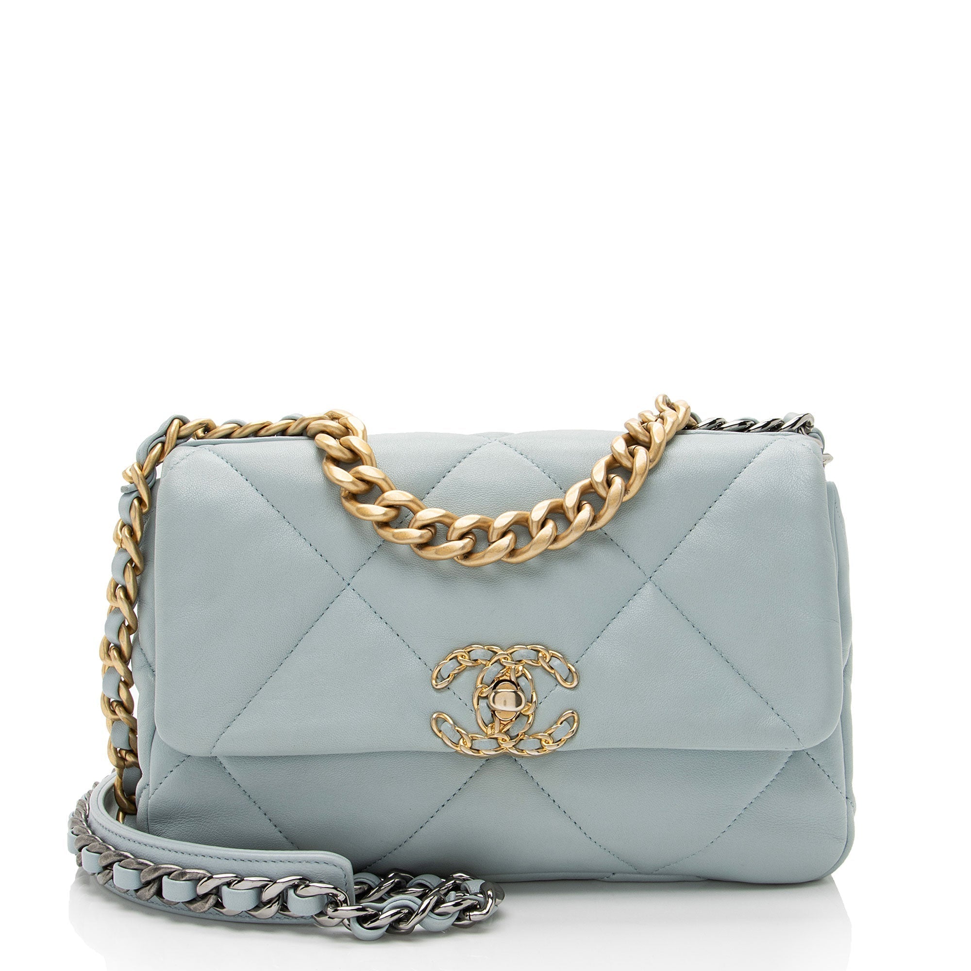 Chanel Lambskin 19 Medium Flap Shoulder Bag (SHF-n8SPWw)