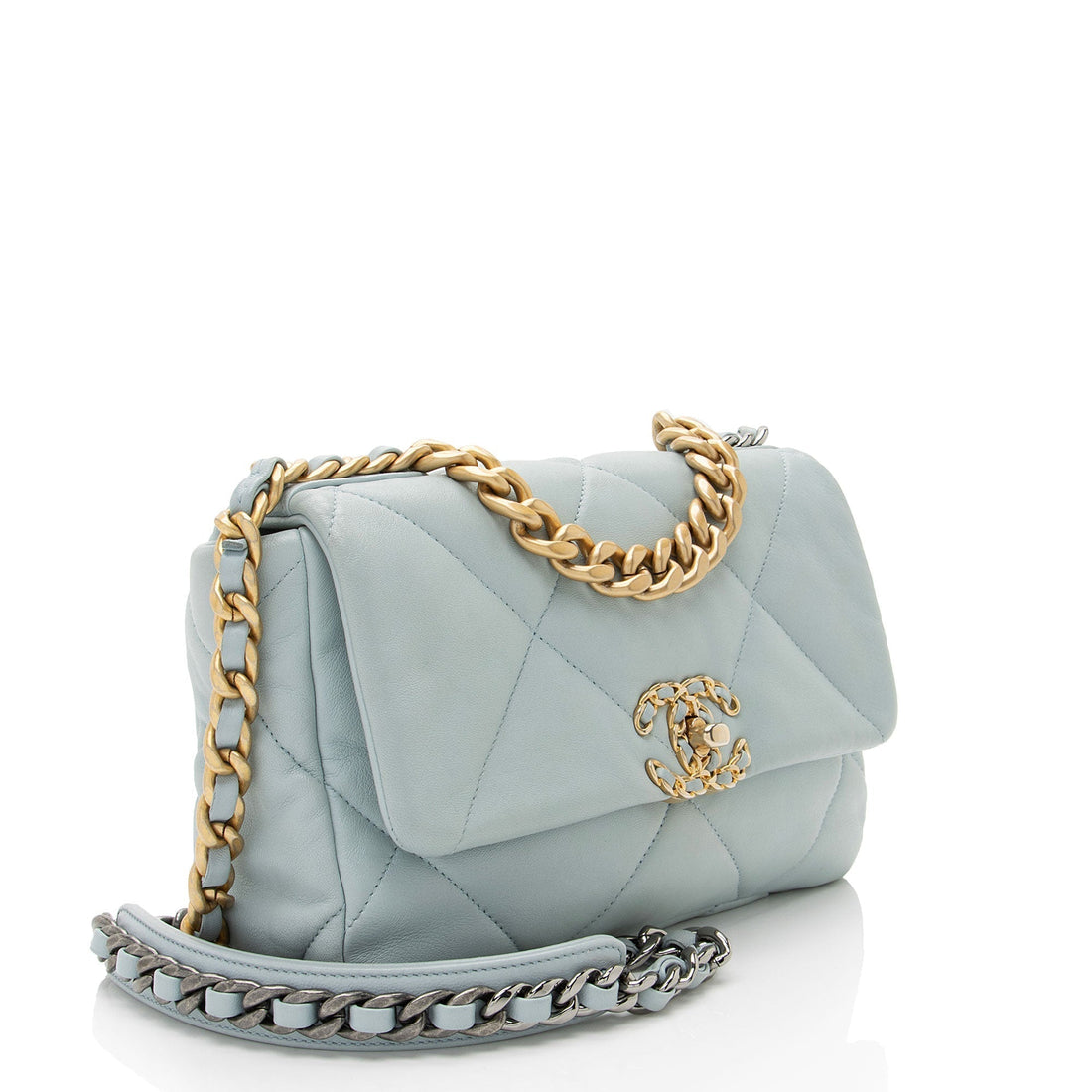 Chanel Lambskin 19 Medium Flap Shoulder Bag (SHF-n8SPWw)
