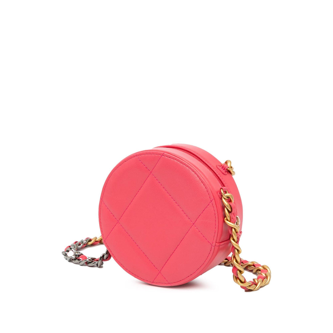 Chanel Lambskin 19 Round Clutch with Chain (SHG-lonjpA)