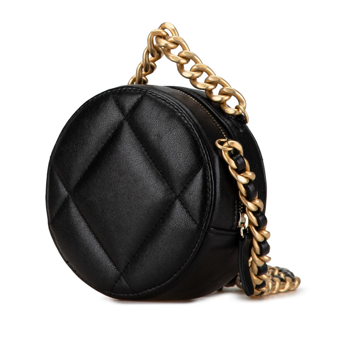 Chanel Lambskin 19 Round Clutch with Chain (SHG-SmJ4Sl)