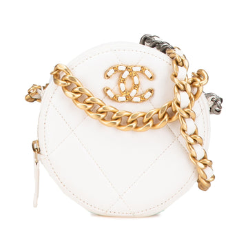 Chanel Lambskin 19 Round Clutch with Chain (SHG-LGCSZB)
