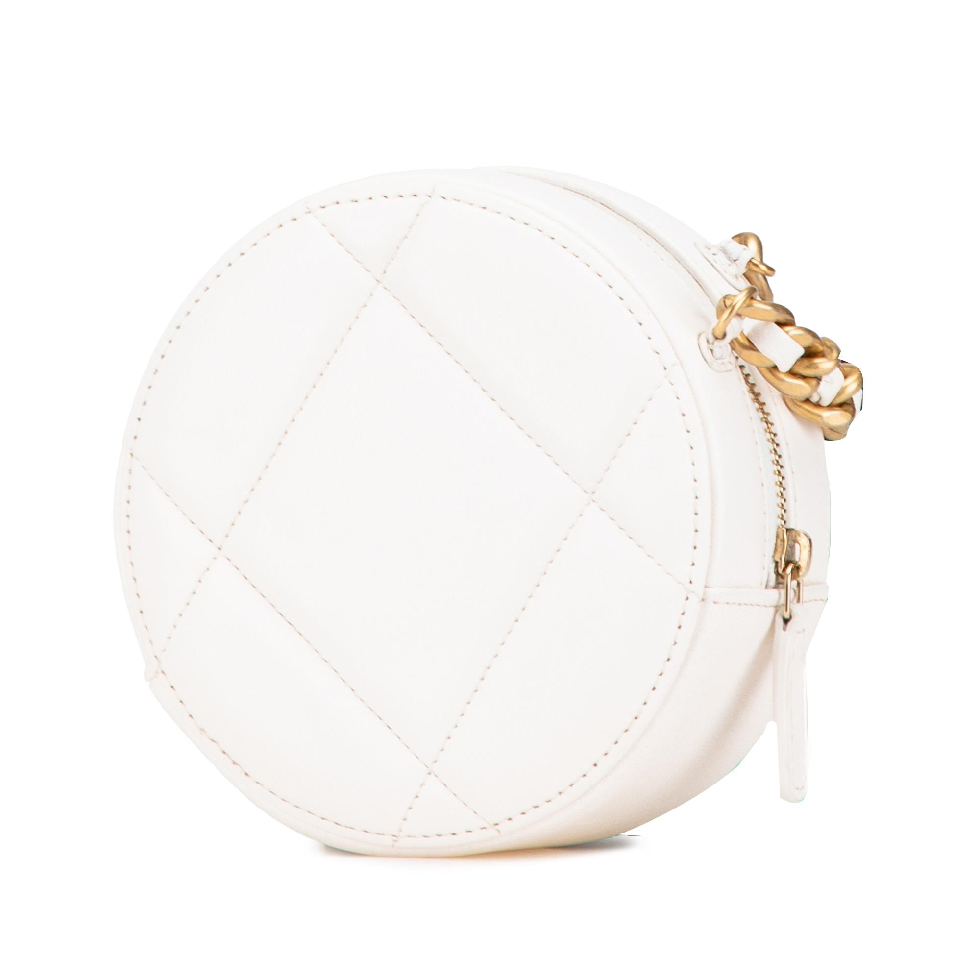 Chanel Lambskin 19 Round Clutch with Chain