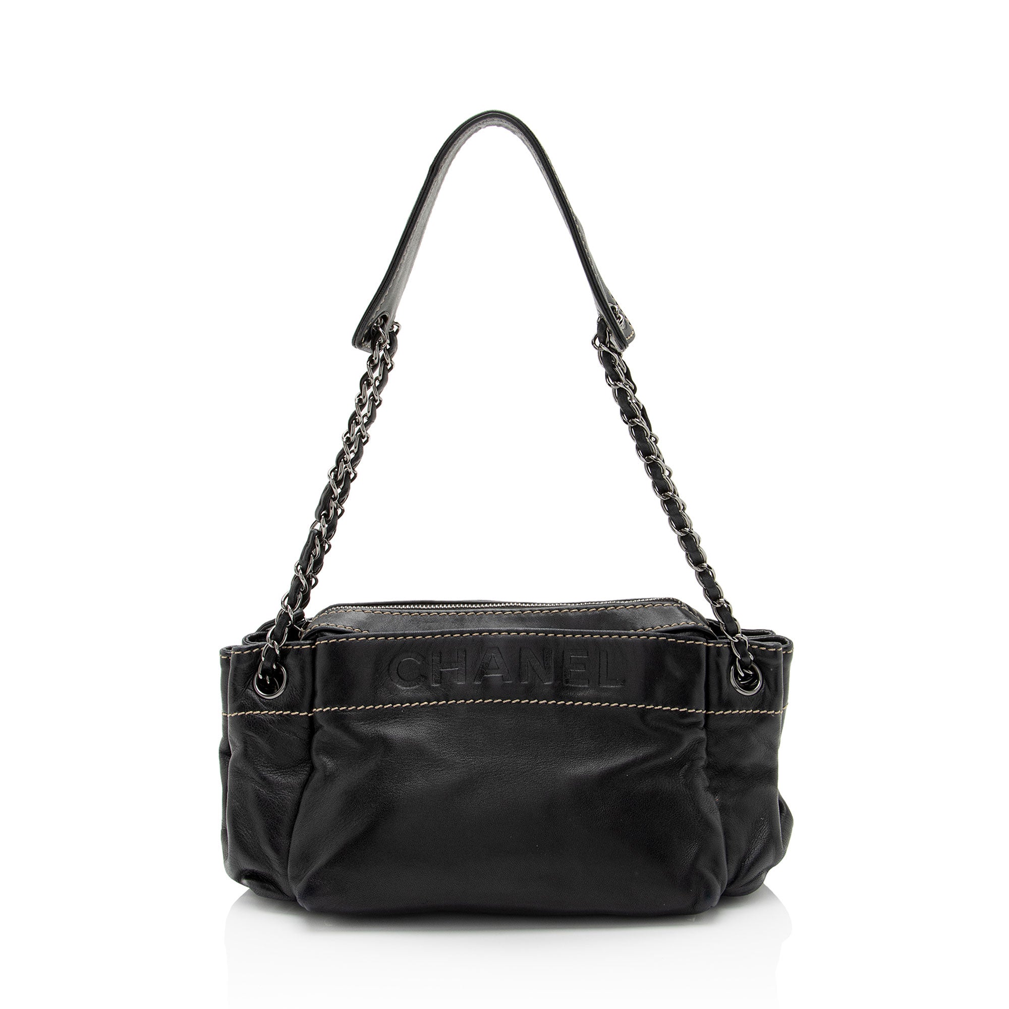 Chanel Lambskin LAX Accordion Shoulder Bag (SHF-8qR2yb)