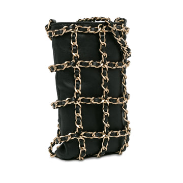 Chanel Lambskin Tech Me Out Clutch With Chain