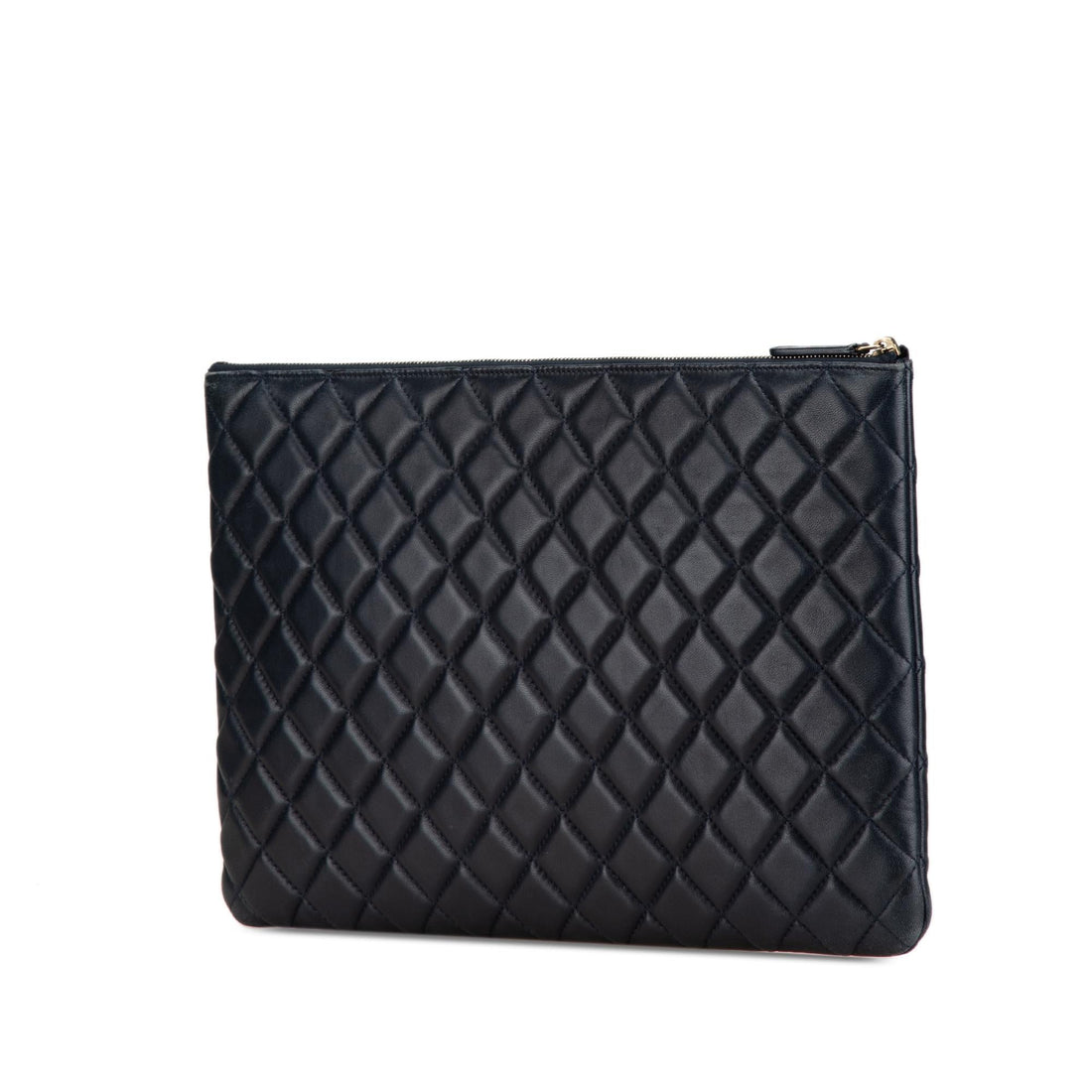 Chanel Large Quilted Lambskin O Case Clutch (SHG-rJ6oqG)