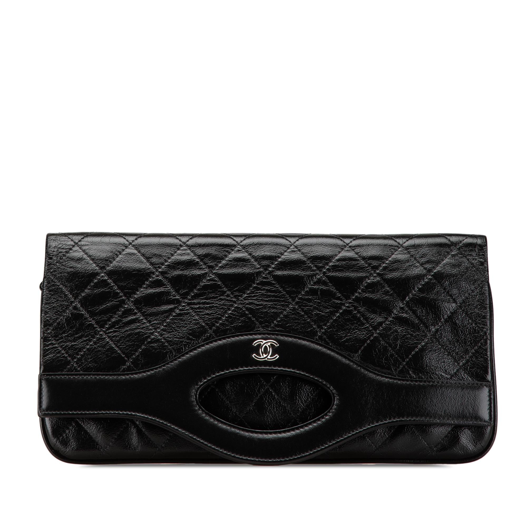 Chanel Large Shiny Crumpled Calfskin 31 Clutch (SHG-WsVqtd)