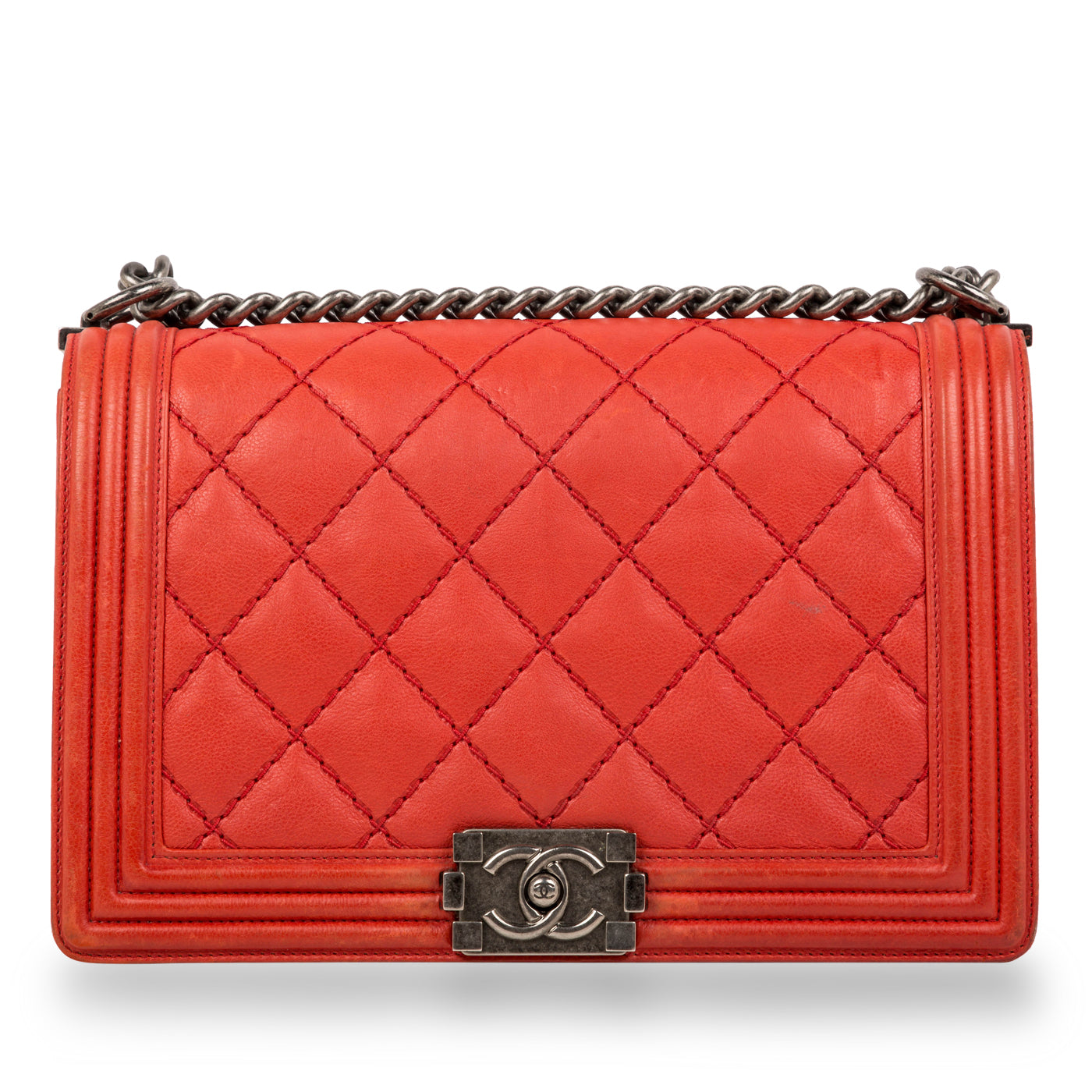 Chanel Double Stitch Boy Bag Large