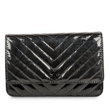 Chanel So Black Wallet on Chain Patent