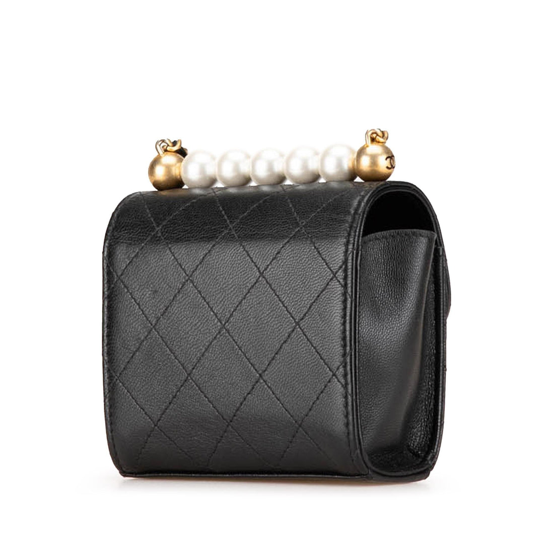 Chanel Mini Goatskin Chic Pearls Clutch On Chain (SHG-BIY95V)